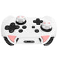 PlayVital Cute Demon Anti-Slip Silicone Grip Cover with Thumb Grips and Stickers for Nintendo Switch Pro Controller - White PlayVital