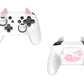 PlayVital Cute Demon Anti-Slip Silicone Grip Cover with Thumb Grips and Stickers for Nintendo Switch Pro Controller - White PlayVital