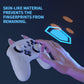 PlayVital Cute Demon Anti-Slip Silicone Grip Cover with Thumb Grips and Stickers for Nintendo Switch Pro Controller - White PlayVital