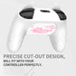 PlayVital Cute Demon Anti-Slip Silicone Grip Cover with Thumb Grips and Stickers for Nintendo Switch Pro Controller - White PlayVital