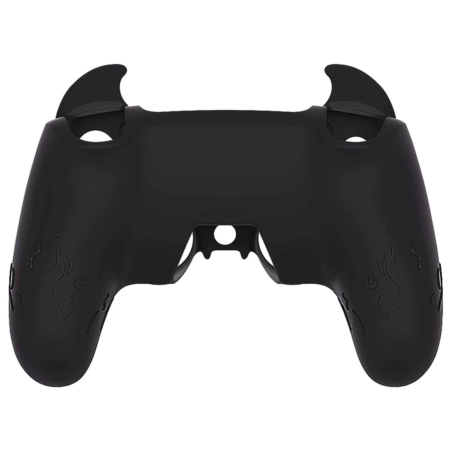 PlayVital Cute Demon Controller Silicone Case with Thumb Grips for PS5 Wireless Controller, Compatible with Charging Station - Black - DEPFP001 PlayVital