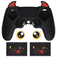 PlayVital Cute Demon Controller Silicone Case with Thumb Grips for PS5 Wireless Controller, Compatible with Charging Station - Black - DEPFP001 PlayVital