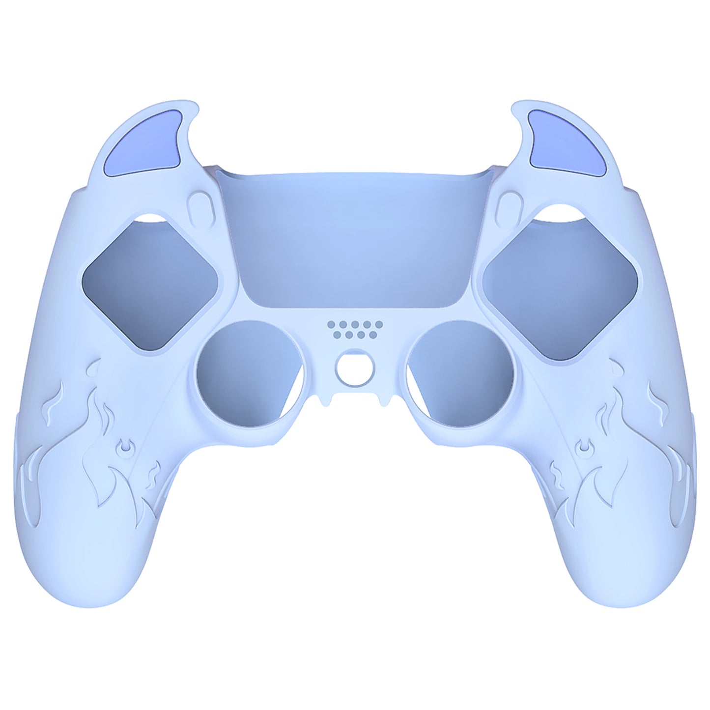 PlayVital Cute Demon Controller Silicone Case with Thumb Grips for PS5 Wireless Controller, Compatible with Charging Station - Blue - DEPFP004 PlayVital