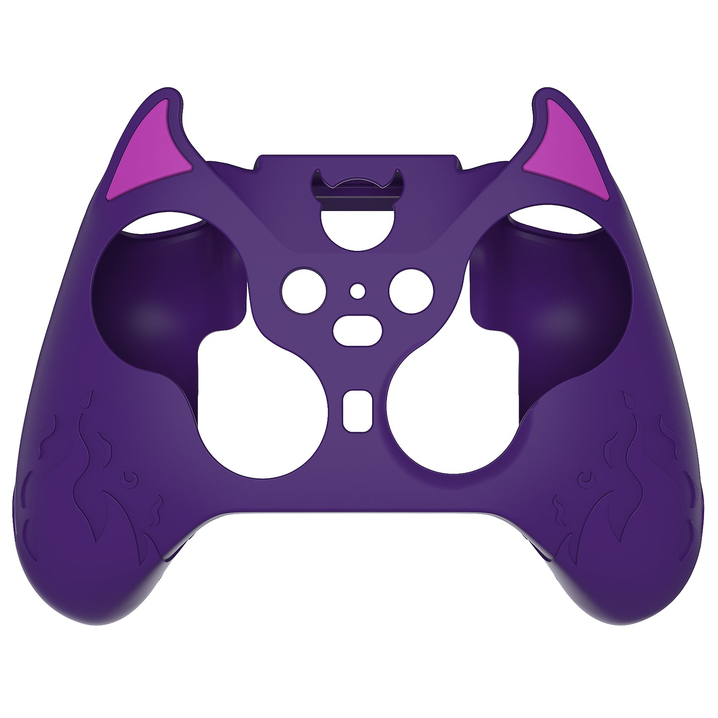 PlayVital Cute Demon Silicone Case Cover with Thumb Grips Caps for Xbox Elite Series 2 Controller & Xbox Elite Series 2 Core Controller - Purple - UQNE2P001 PlayVital