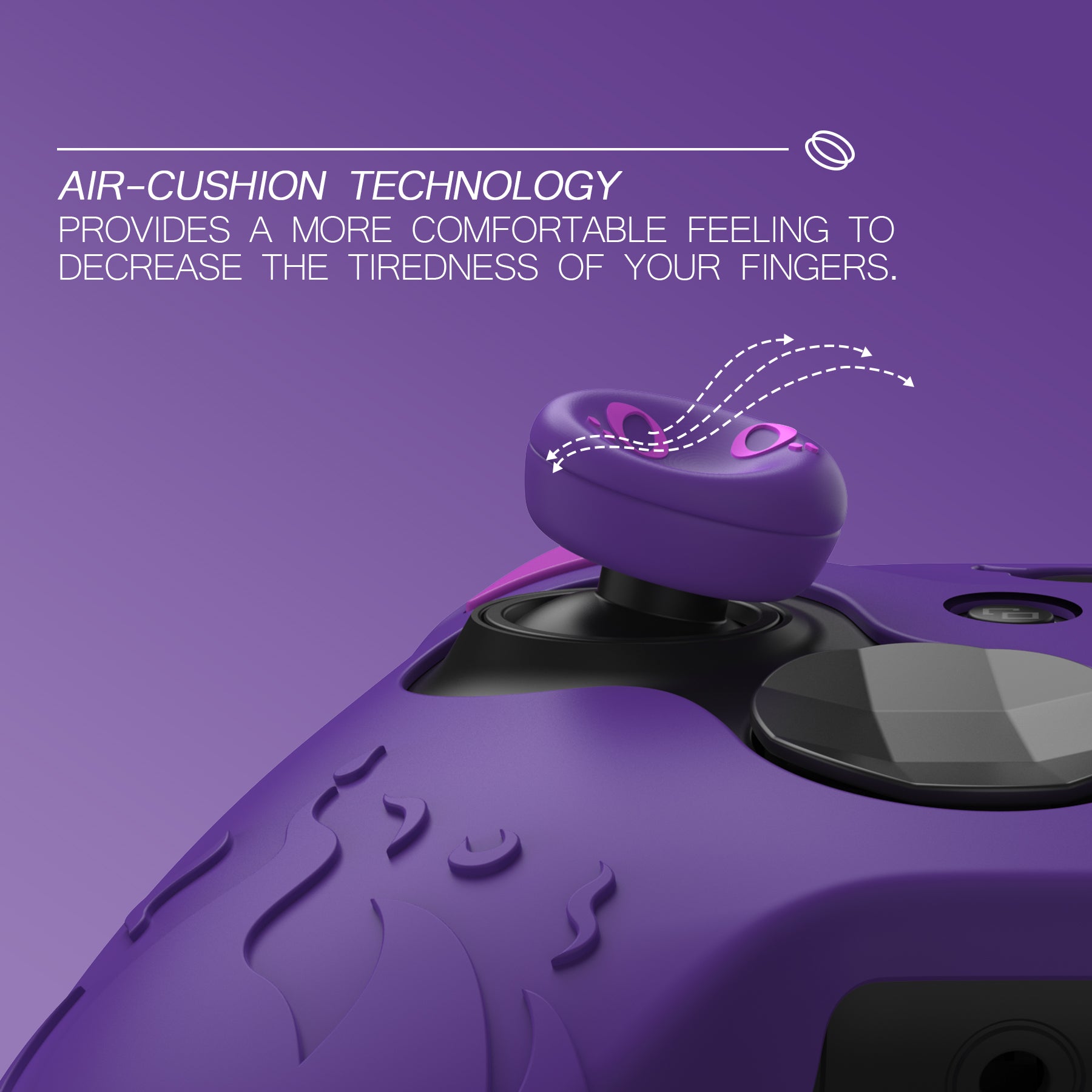 PlayVital Cute Demon Silicone Case Cover with Thumb Grips Caps for Xbox Elite Series 2 Controller & Xbox Elite Series 2 Core Controller - Purple - UQNE2P001 PlayVital