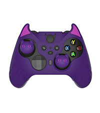 PlayVital Cute Demon Silicone Case Cover with Thumb Grips Caps for Xbox Elite Series 2 Controller & Xbox Elite Series 2 Core Controller - Purple - UQNE2P001 PlayVital