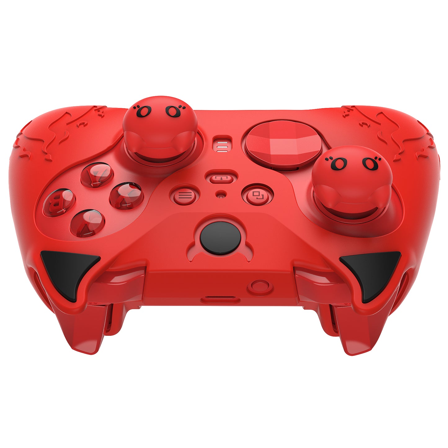 PlayVital Cute Demon Silicone Case Cover with Thumb Grips Caps for Xbox Elite Series 2 Controller & Xbox Elite Series 2 Core Controller - Red PlayVital