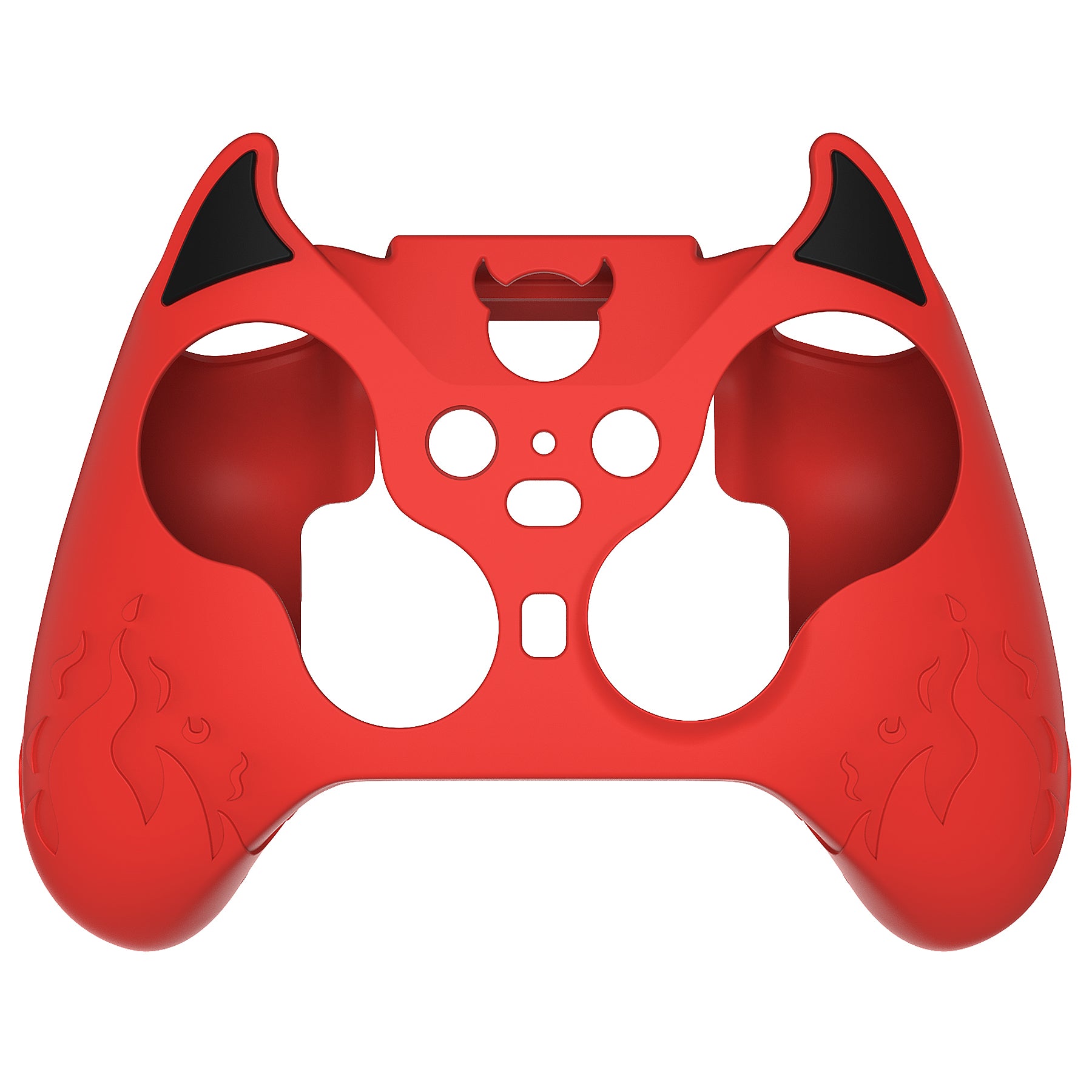 PlayVital Cute Demon Silicone Case Cover with Thumb Grips Caps for Xbox Elite Series 2 Controller & Xbox Elite Series 2 Core Controller - Red PlayVital