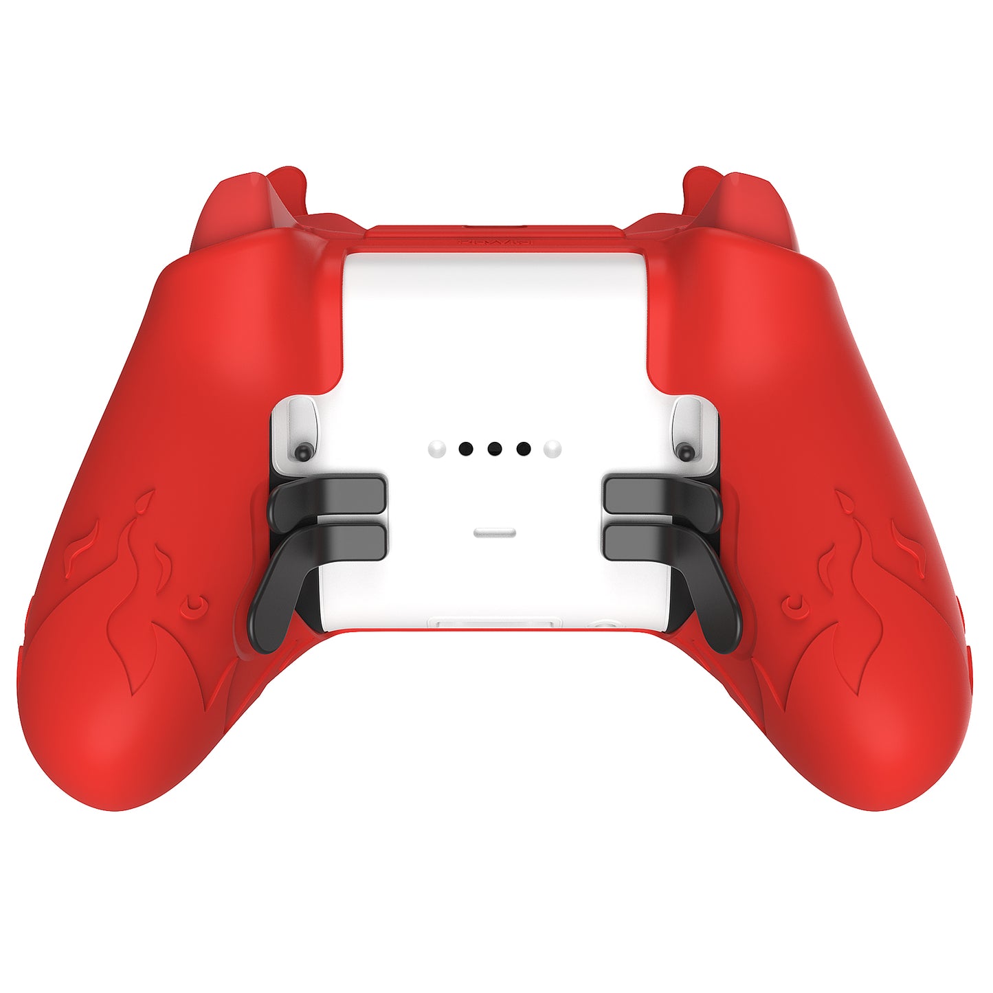 PlayVital Cute Demon Silicone Case Cover with Thumb Grips Caps for Xbox Elite Series 2 Controller & Xbox Elite Series 2 Core Controller - Red PlayVital