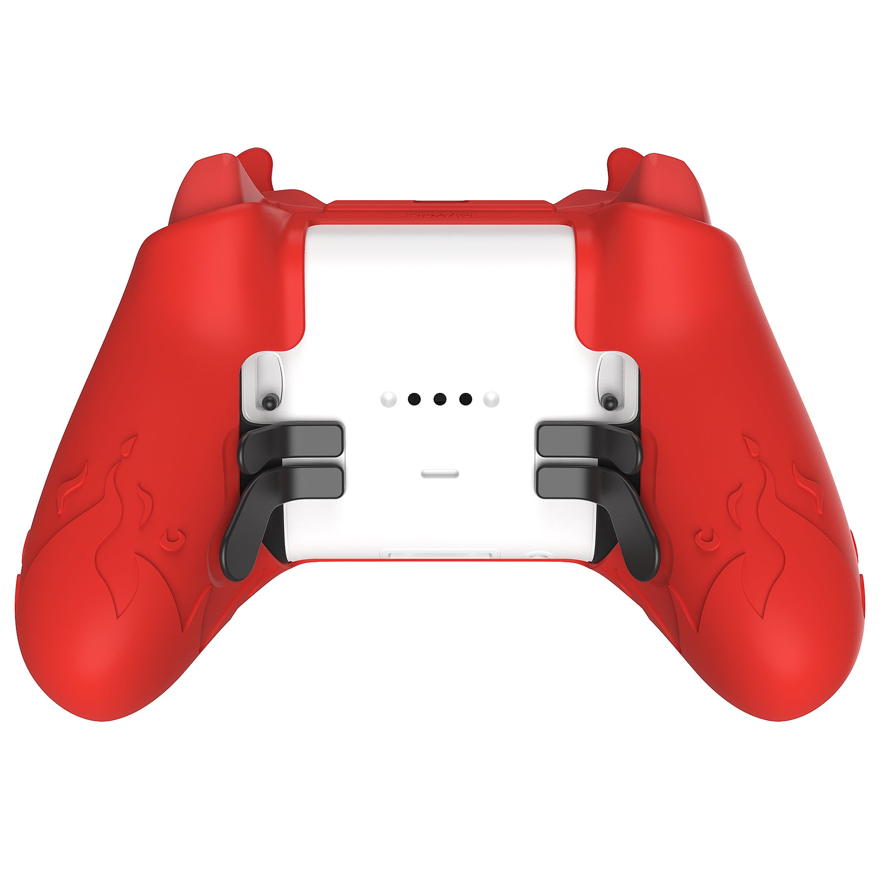 PlayVital Cute Demon Silicone Case Cover with Thumb Grips Caps for Xbox Elite Series 2 Controller & Xbox Elite Series 2 Core Controller - Red PlayVital