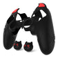 PlayVital Cute Demon Silicone Case with Touch Pad Sticker & Thumb Grip Caps for PS5 Edge Controller - Black PlayVital