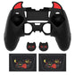 PlayVital Cute Demon Silicone Case with Touch Pad Sticker & Thumb Grip Caps for PS5 Edge Controller - Black PlayVital