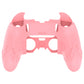 PlayVital Cute Demon Silicone Case with Touch Pad Sticker & Thumb Grip Caps for PS5 Edge Controller - Pink PlayVital