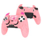 PlayVital Cute Demon Silicone Case with Touch Pad Sticker & Thumb Grip Caps for PS5 Edge Controller - Pink PlayVital