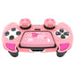 PlayVital Cute Demon Silicone Case with Touch Pad Sticker & Thumb Grip Caps for PS5 Edge Controller - Pink PlayVital