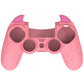 PlayVital Cute Demon Silicone Cover Grip Protector with Thumb Grips & Stickers for PS4 Controller - Pink PlayVital