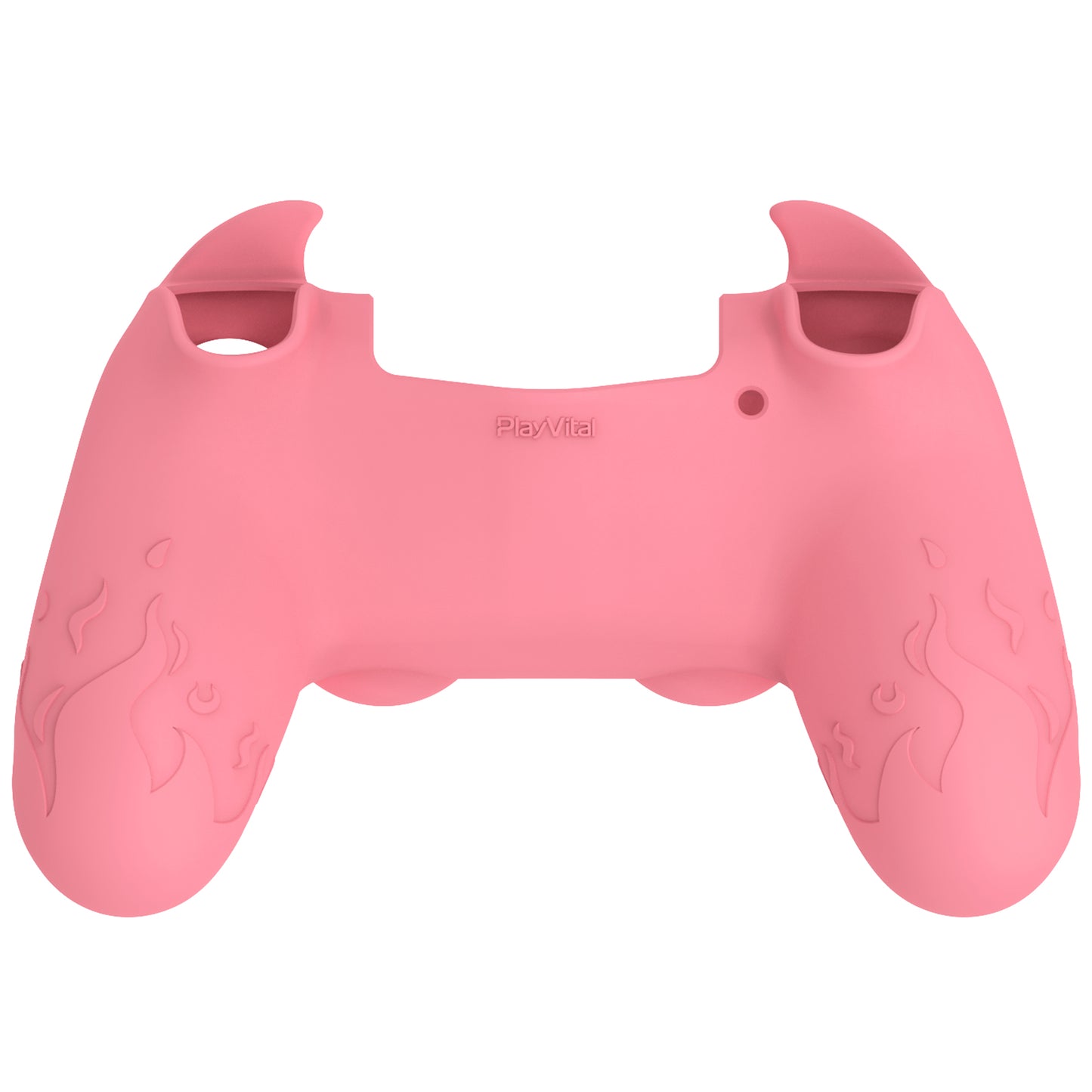 PlayVital Cute Demon Silicone Cover Grip Protector with Thumb Grips & Stickers for PS4 Controller - Pink PlayVital