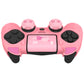 PlayVital Cute Demon Silicone Cover Grip Protector with Thumb Grips & Stickers for PS4 Controller - Pink PlayVital