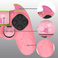 PlayVital Cute Demon Silicone Cover Grip Protector with Thumb Grips & Stickers for PS4 Controller - Pink PlayVital
