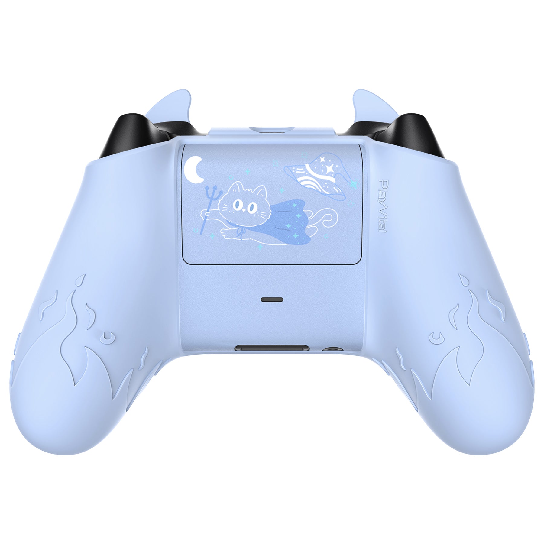 PlayVital Cute Demon Silicone Cover with Thumb Grip Caps for Xbox Series X/S Controller & Xbox Core Wireless Controller - Blue - PUKX3P002 PlayVital