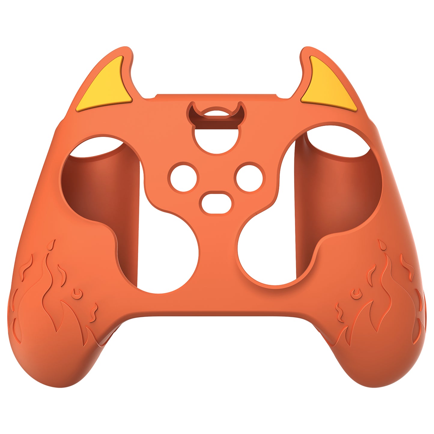 PlayVital Cute Demon Silicone Cover with Thumb Grip Caps for Xbox Series X/S Controller & Xbox Core Wireless Controller - Burnt Orange - PUKX3P004 PlayVital