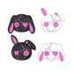 PlayVital Cute Thumb Grip Caps for PS5 & PS4 & Xbox Series X/S & Switch Pro Controller - Lovely Punky Bunnies PlayVital