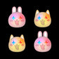 PlayVital Cute Universal Illuminated LED Thumbstick Grips for ps5 & ps4 & Xbox Series X/S & Xbox One & Switch Pro Controller - Cheeky Bunny & Puppy PlayVital
