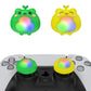 PlayVital Cute Universal Illuminated LED Thumbstick Grips for ps5 & ps4 & Xbox Series X/S & Xbox One & Switch Pro Controller - Frog Green & Yellow - PJM6001 PlayVital
