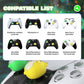 PlayVital Cute Universal Illuminated LED Thumbstick Grips for ps5 & ps4 & Xbox Series X/S & Xbox One & Switch Pro Controller - Frog Green & Yellow - PJM6001 PlayVital