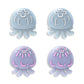 PlayVital Cute Universal Illuminated LED Thumbstick Grips for ps5 & ps4 & Xbox Series X/S & Xbox One & Switch Pro Controller - Jellyfish Purple & Blue - PJM6002 PlayVital