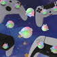 PlayVital Cute Universal Illuminated LED Thumbstick Grips for ps5 & ps4 & Xbox Series X/S & Xbox One & Switch Pro Controller - Planet & Sweet Bunny PlayVital