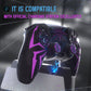 PlayVital Cyber Spider Design Silicone Case for PS5 Controller with 2 Thumb Grips and 6 Sticker, Compatible with Charging Dock - Black & Purple PlayVital