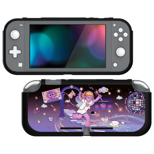 PlayVital Dancing Notes Custom Protective Case for NS Switch Lite, Soft TPU Slim Case Cover for NS Switch Lite - LTU6025 PlayVital