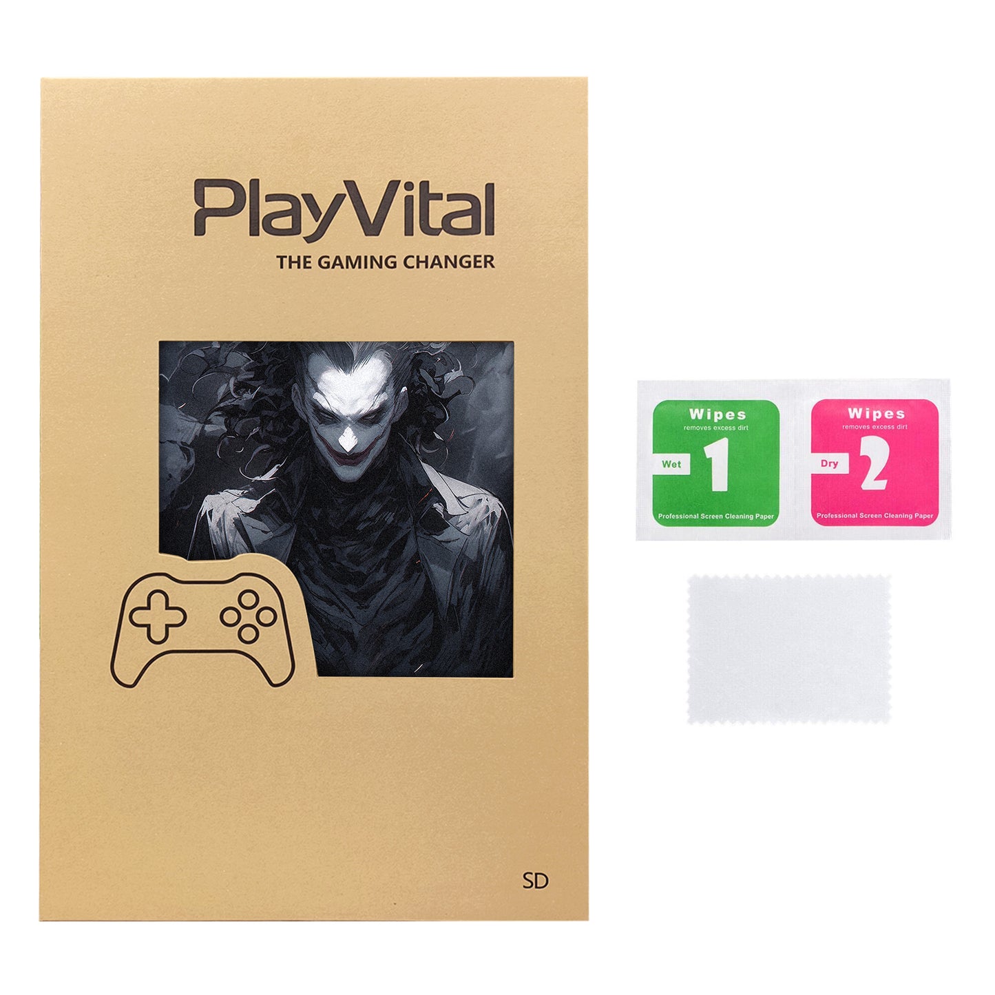PlayVital Full Set Protective Skin Decal for Steam Deck, Custom Stickers Vinyl Cover for Steam Deck Handheld Gaming PC - Dark Clown - SDTM079 PlayVital