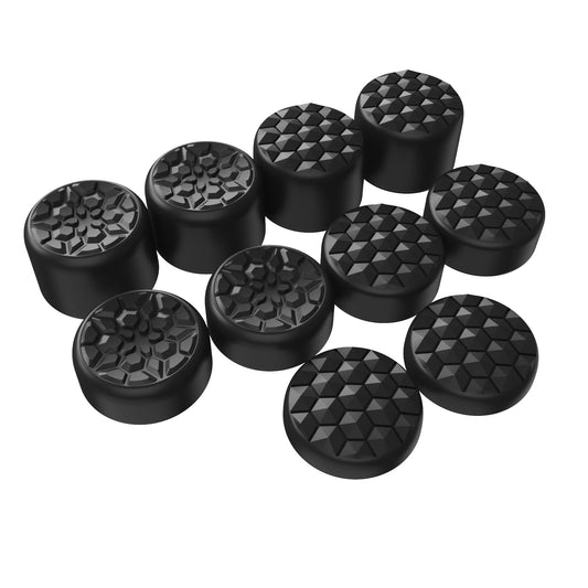 PlayVital Diamond Grain & Crack Bomb Design Ergonomic Stick Caps Thumb Grips for Steam Deck LCD & OLED, for PS Portal Remote Player -  Black PlayVital