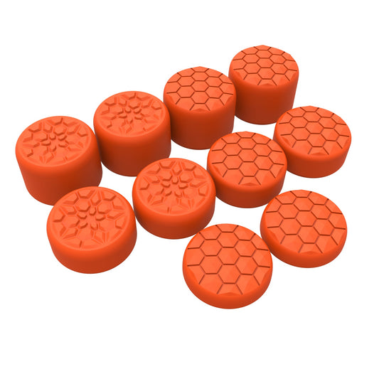 PlayVital Diamond Grain & Crack Bomb Design Ergonomic Stick Caps Thumb Grips for Steam Deck LCD & OLED, for PS Portal Remote Player -  Orange PlayVital