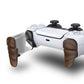 PlayVital Dune 2 Pairs Trigger Stop Shoulder Buttons Extension Kit for ps5 Controller, Stopper Bumper Trigger Extenders Game Improvement Adjusters for ps5 Controller - Wood Grain - YCPFS002 PlayVital