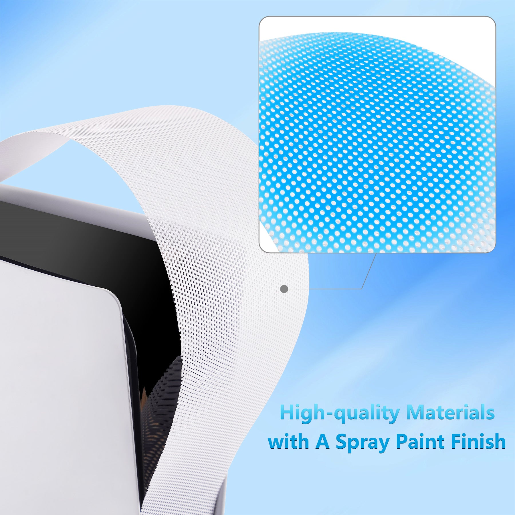 PlayVital Dust Filter & Silicone Plug Set for PS5 Pro Console, Anti-Dust Protection Accessories for PS5 Pro Console with Silicone Port Covers - White PlayVital