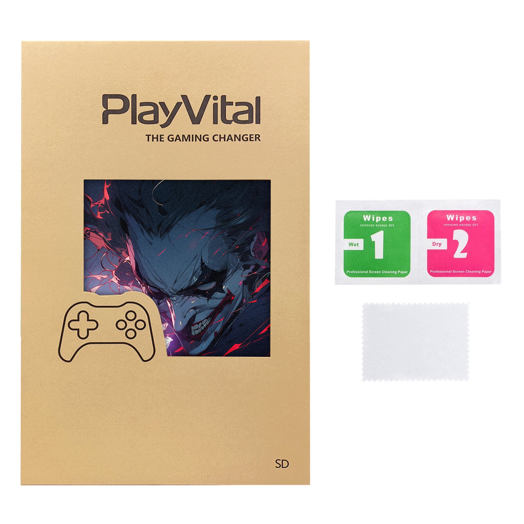 PlayVital Full Set Protective Skin Decal for Steam Deck, Custom Stickers Vinyl Cover for Steam Deck Handheld Gaming PC - Evil Clown - SDTM076 PlayVital