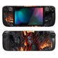 PlayVital Full Set Protective Skin Decal for Steam Deck, Custom Stickers Vinyl Cover for Steam Deck Handheld Gaming PC - Flame Envoy - SDTM069 PlayVital