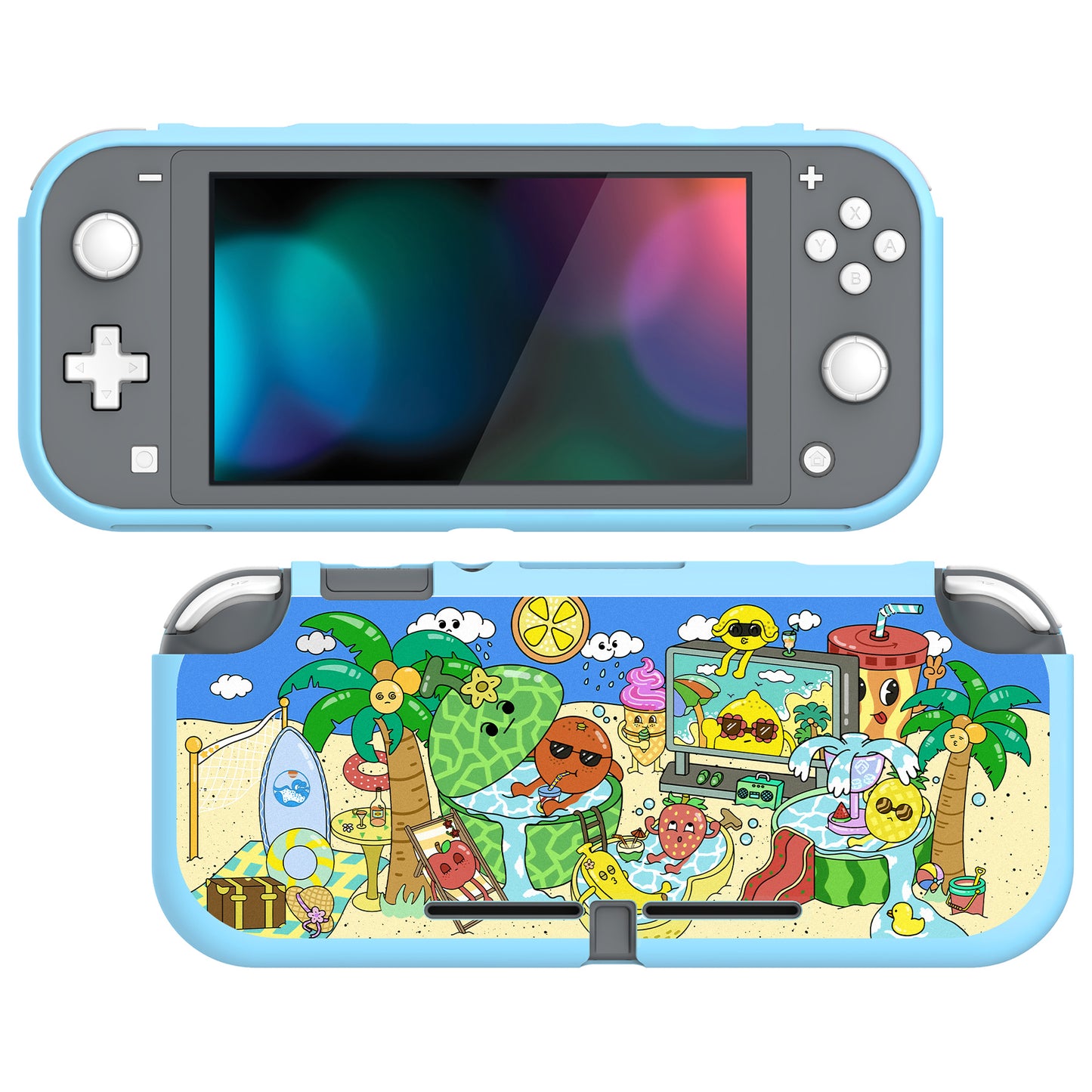 PlayVital Fruity Party Custom Protective Case for NS Switch Lite, Soft TPU Slim Case Cover for NS Switch Lite - LTU6024 PlayVital