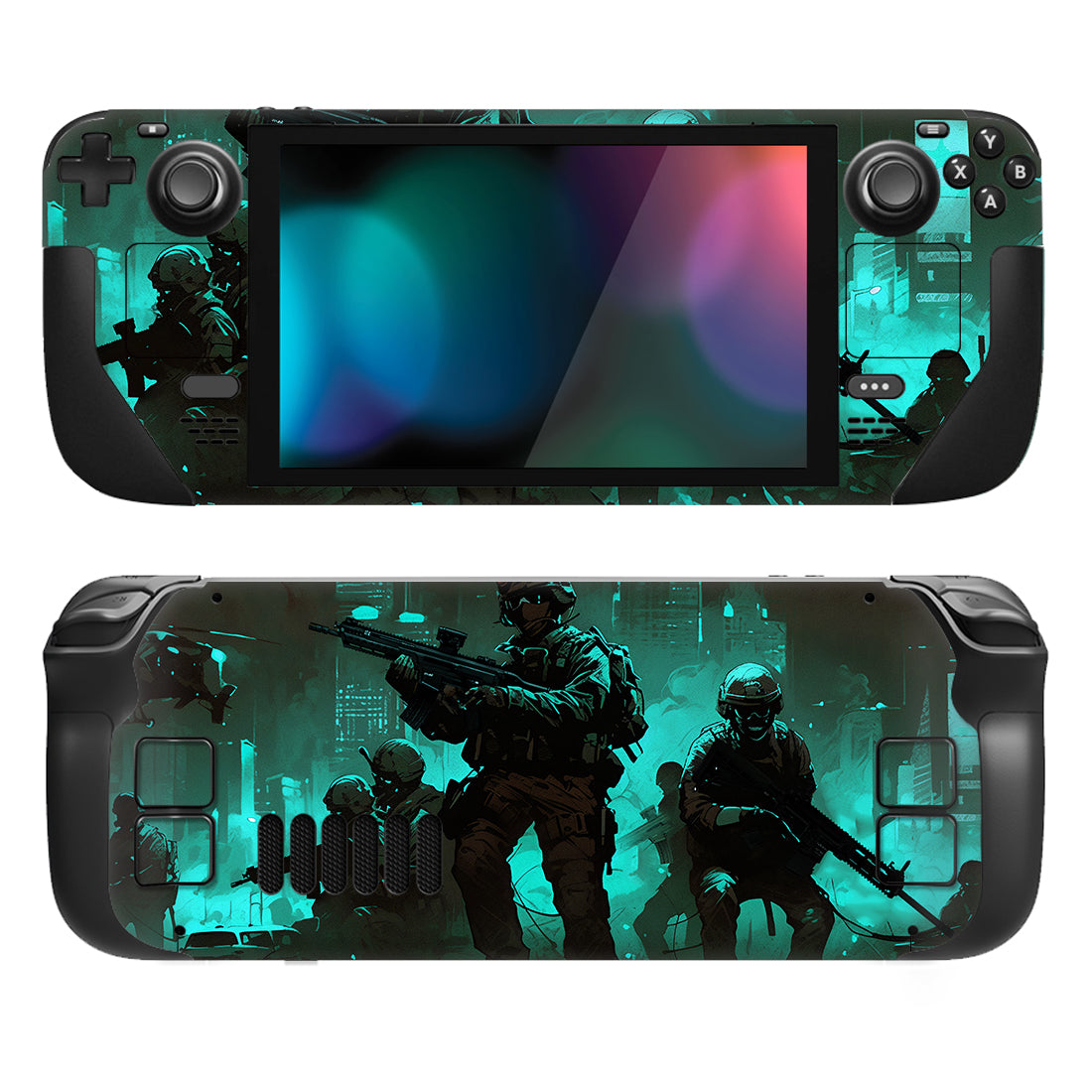 PlayVital Full Set Protective Skin Decal for Steam Deck, Custom Stickers Vinyl Cover for Steam Deck Handheld Gaming PC - Fearlessness - SDTM083 PlayVital