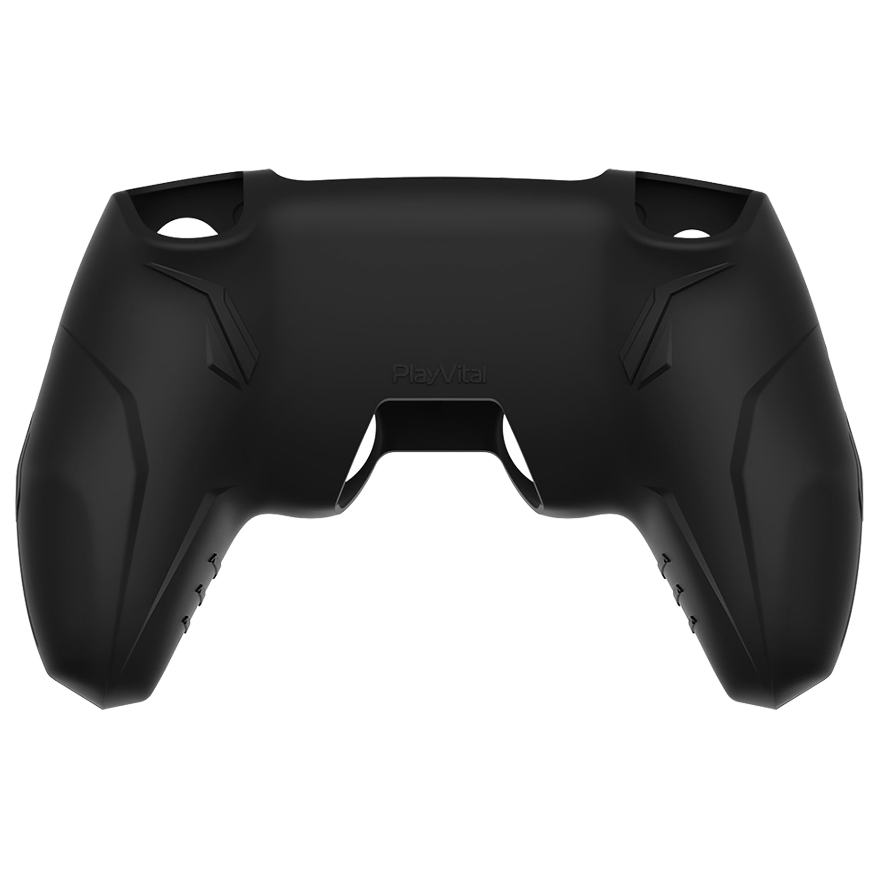 PlayVital Futuristic CyberMech Design Silicone Grip Skin with Thumb Grips for PS5 Wireless Controller, Compatible with PS5 Official Charging Dock - Black - CHXPFP001 PlayVital