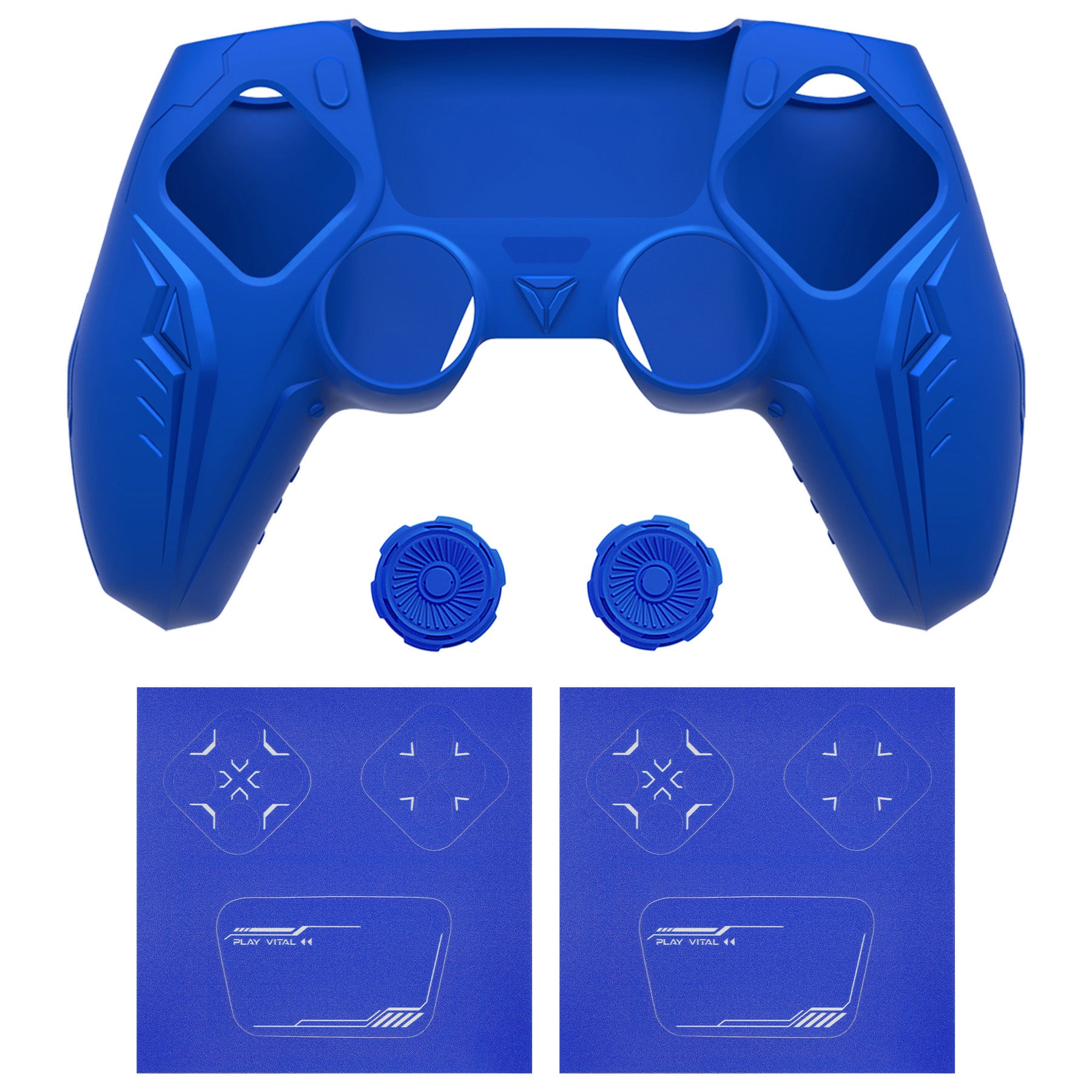 PlayVital Futuristic CyberMech Design Silicone Grip Skin with Thumb Grips for PS5 Wireless Controller, Compatible with PS5 Official Charging Dock - Black - CHXPFP001 (Copy) PlayVital