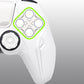 PlayVital Futuristic CyberMech Design Silicone Grip Skin with Thumb Grips for PS5 Wireless Controller, Compatible with PS5 Official Charging Dock - White - CHXPFP002 PlayVital