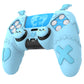 PlayVital Gothic Imp Series Cute Silicone Case with Thumb Grips and Stickers for PS5 Controller, Compatible with PS5 Official Charging Dock - Blue PlayVital