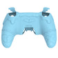 PlayVital Gothic Imp Series Cute Silicone Case with Thumb Grips and Stickers for PS5 Controller, Compatible with PS5 Official Charging Dock - Blue PlayVital