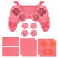 PlayVital Gothic Imp Series Cute Silicone Case with Thumb Grips and Stickers for PS5 Controller, Compatible with PS5 Official Charging Dock - Pink