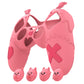 PlayVital Gothic Imp Series Cute Silicone Case with Thumb Grips and Stickers for PS5 Controller, Compatible with PS5 Official Charging Dock - Pink
