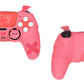 PlayVital Gothic Imp Series Cute Silicone Case with Thumb Grips and Stickers for PS5 Controller, Compatible with PS5 Official Charging Dock - Pink